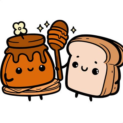 honey and toast