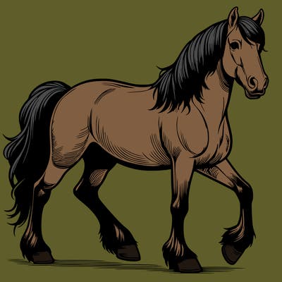 realistic horse