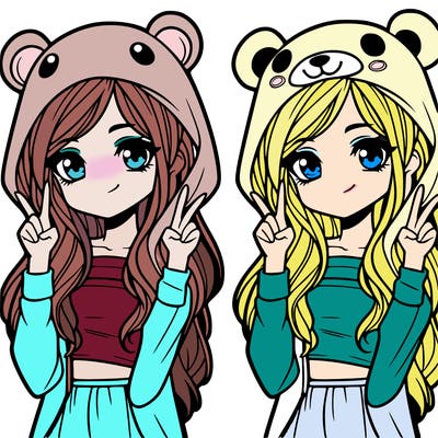 teen girl in animal costume