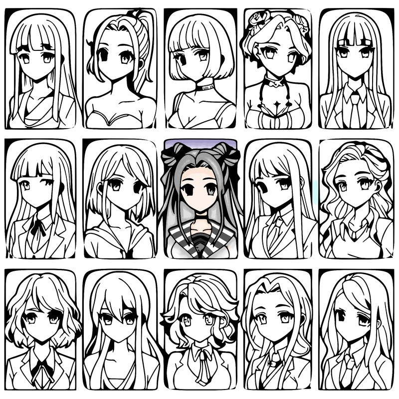 girls that look diffrent anime