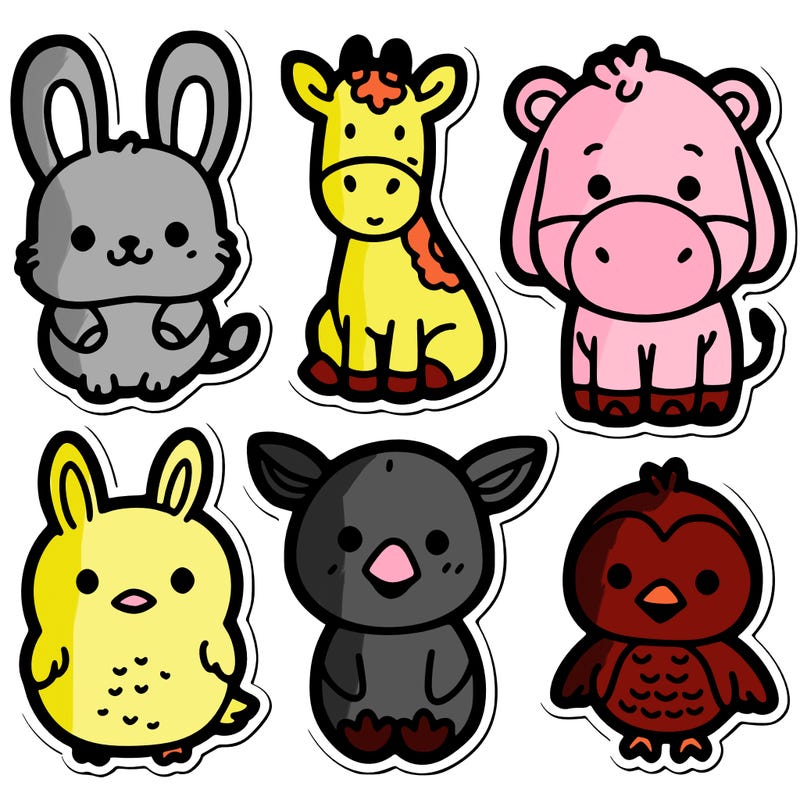 cute animal stickers