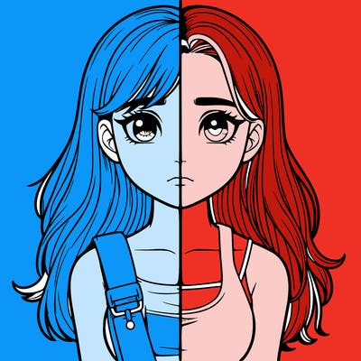 realistic girl split