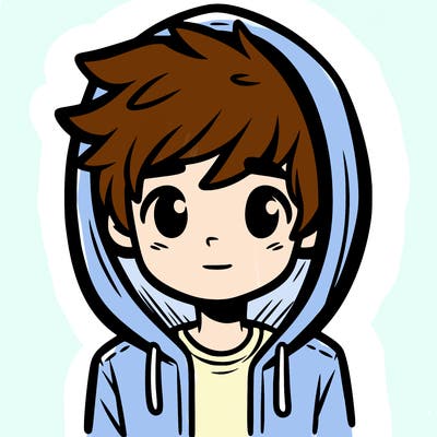 boy with hoodie and shaggy hair