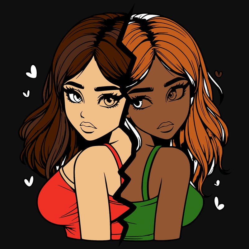 realistic girl split