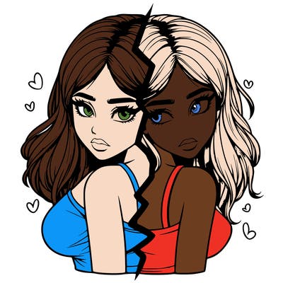 realistic girl split