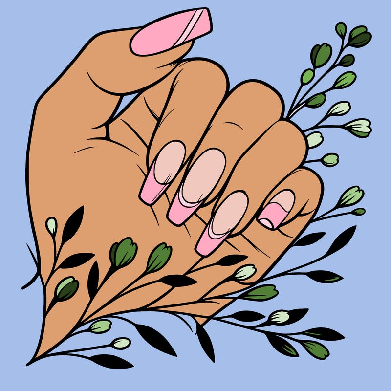 nails with french tip