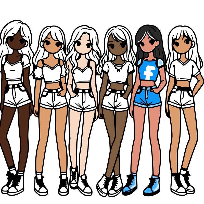 a group of girls wearing crop tops and shorts