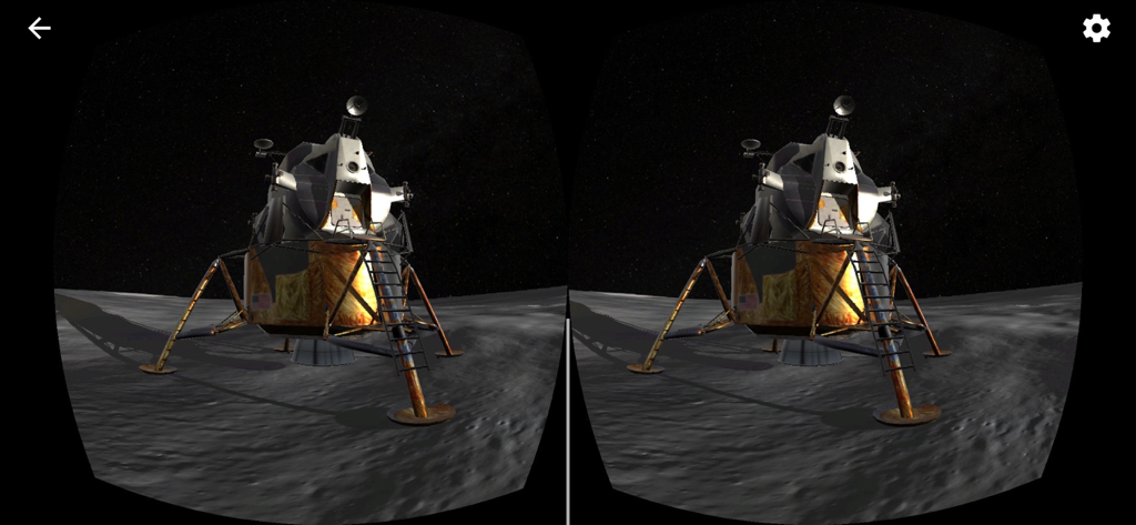 Solar System Scope VR - A stereoscopic VR view of the Apollo 11 lunar module on the moon surface