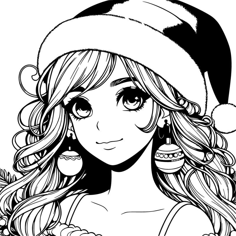 realistic christmas girl
