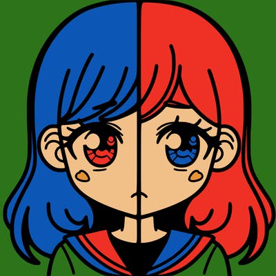 a split of a girl
