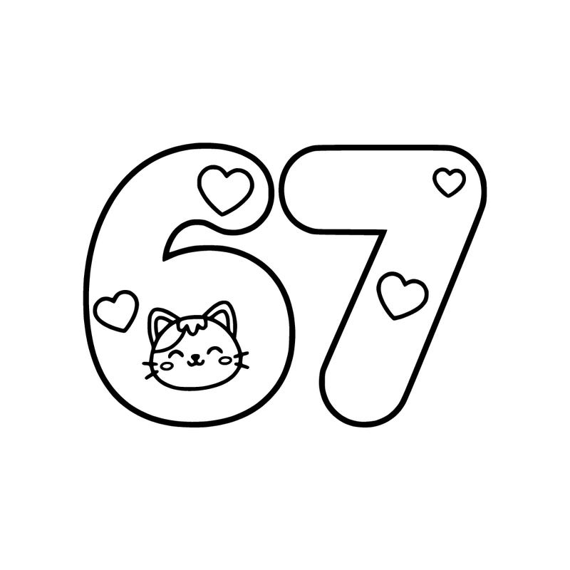 cute 67 no background