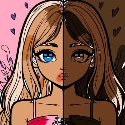 realistic girl split