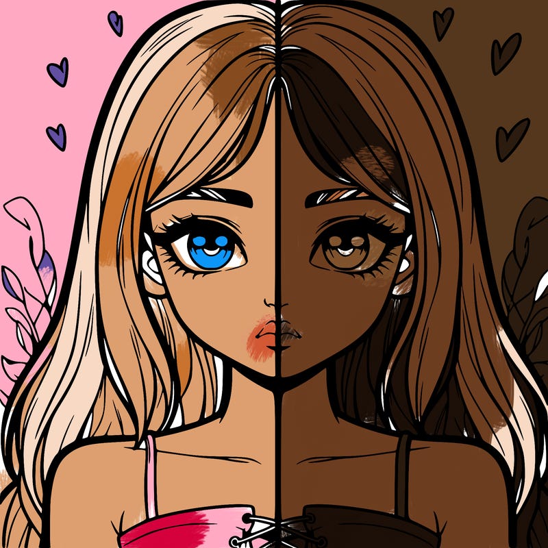 realistic girl split