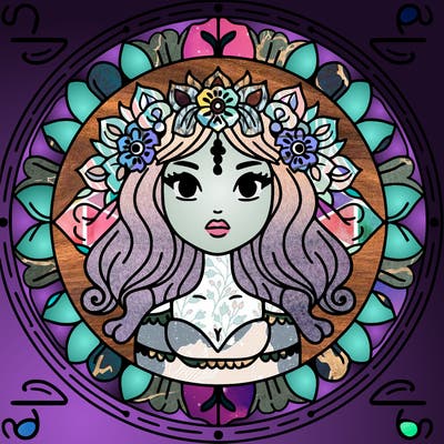 libra woman feminine mandala