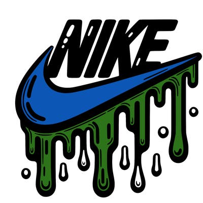 dripping nike logo