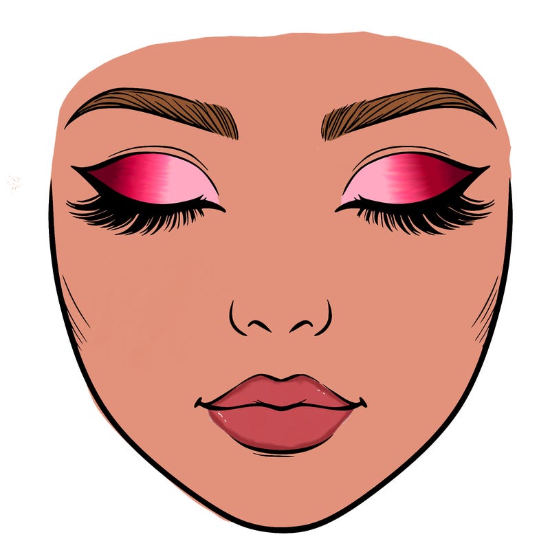 a blank face that i can draw makeup on