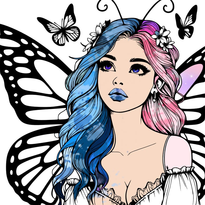 butterfly fairy realistic girl