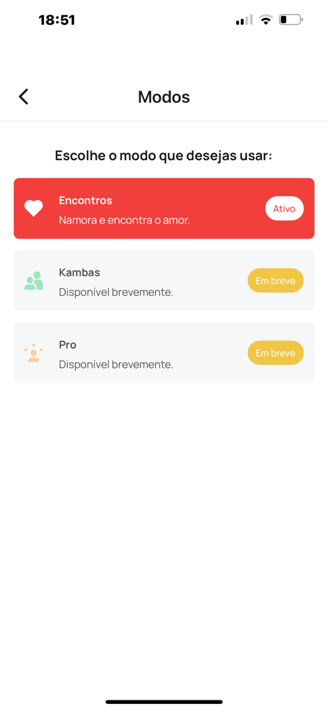 DatePALOP - Interface of DatePALOP app showing modes for dating friends and professional networking