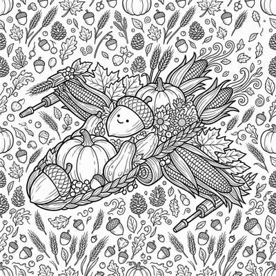 Prepare for a creative voyage this holiday season with our unique Thanksgiving Starfighter coloring page. This intricate design merges futuristic fun with classic autumn harvest elements for an out-of-this-world coloring experience.
