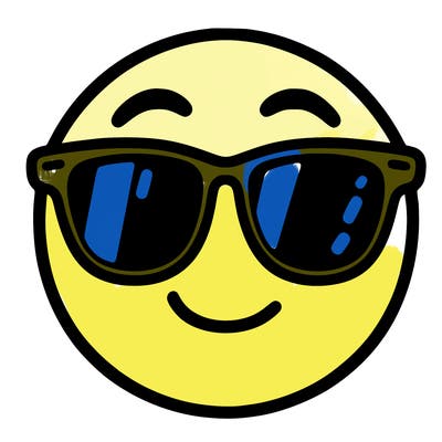 emoji with sunglasses