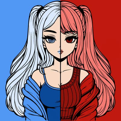 realistic girl split