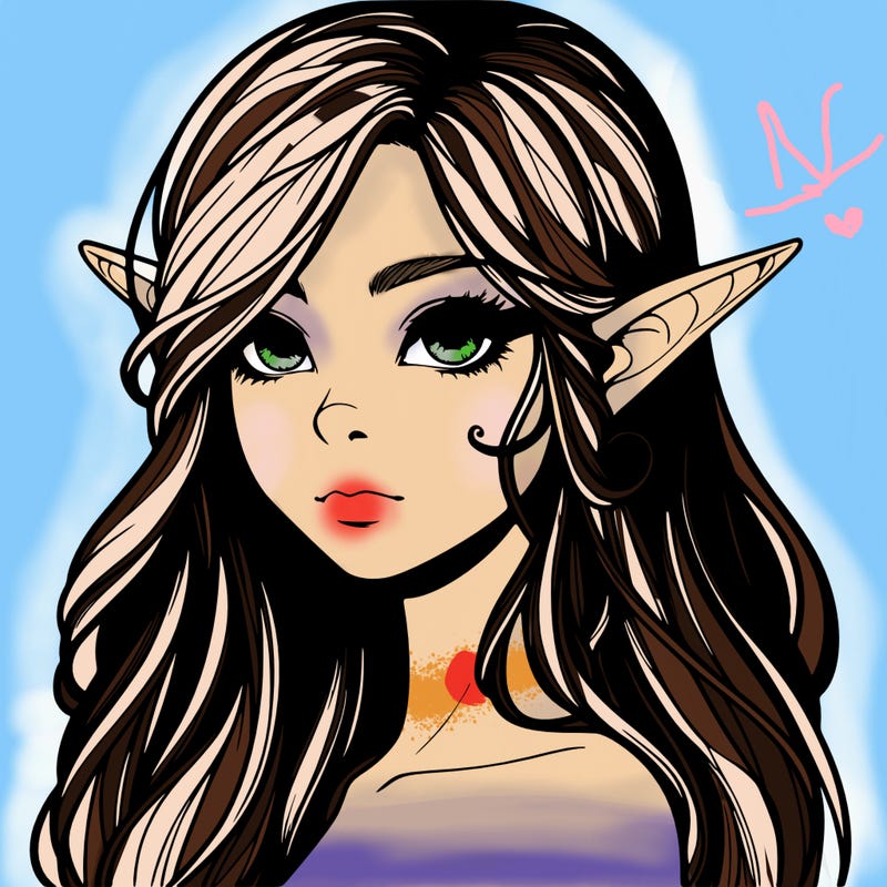 elf girl realistic dark fantasy