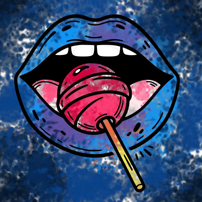 mouth with lollipop