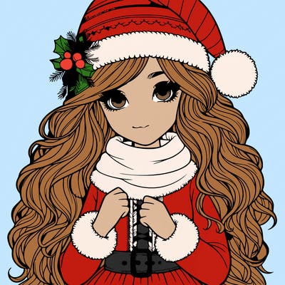 christmas girl realistic