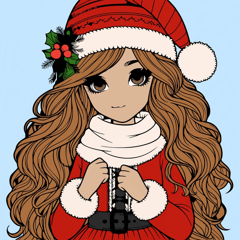 christmas girl realistic