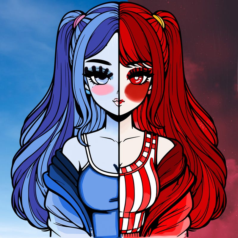 realistic girl split