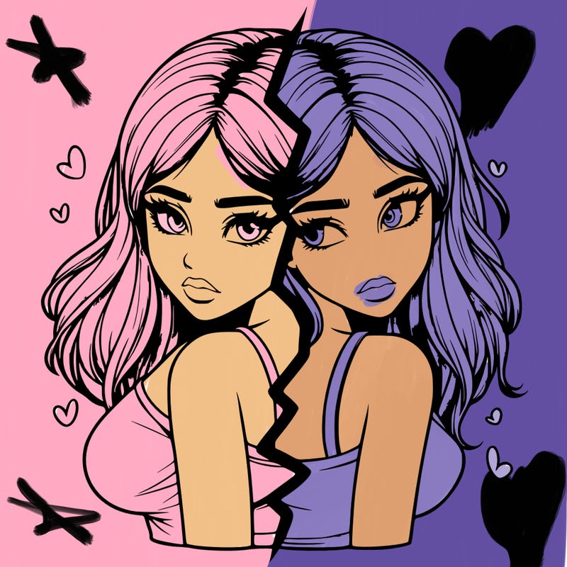 realistic girl split