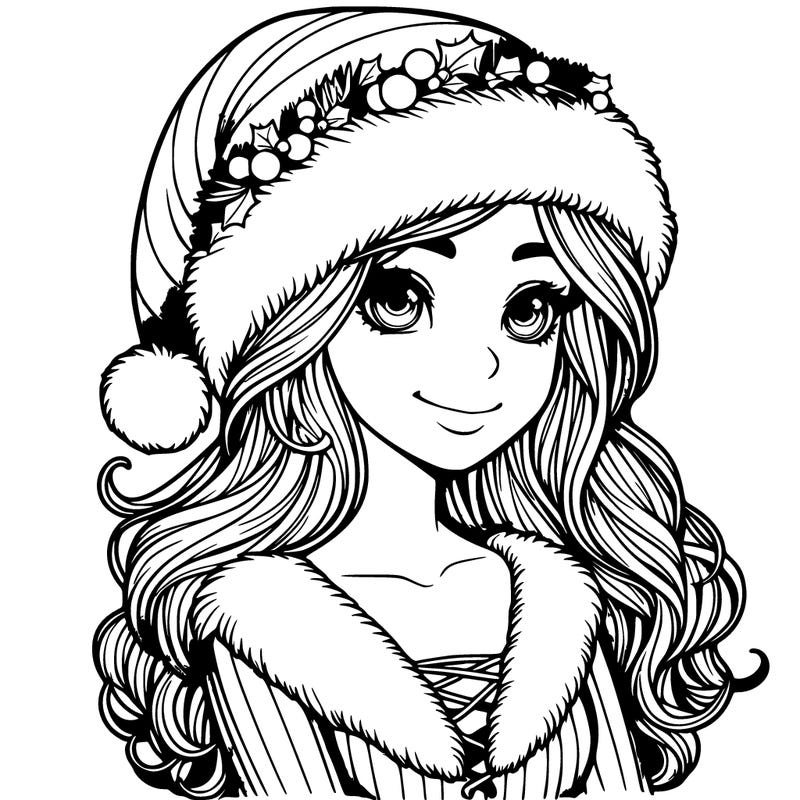 realistic christmas  girl