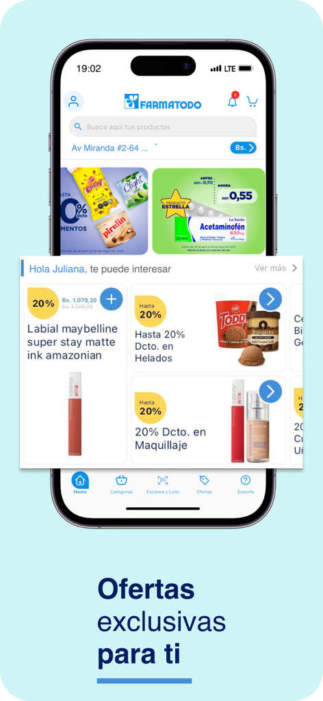 Farmatodo Venezuela - Exclusive offers and discounts interface on the Farmatodo Venezuela mobile app