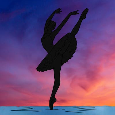 a ballerina in motion.