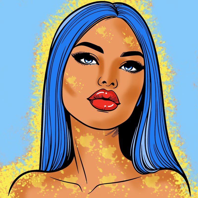 realistic woman with full lips