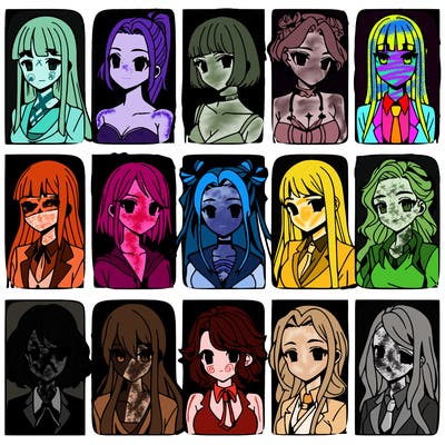 girls that look diffrent anime