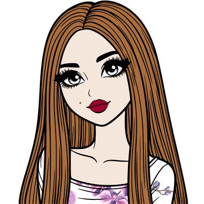 realistic girl with straight and long hair