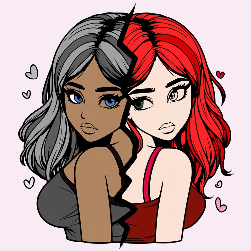 realistic girl split