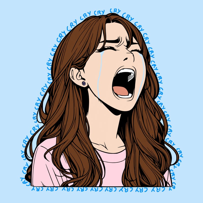 screaming realistic, girl