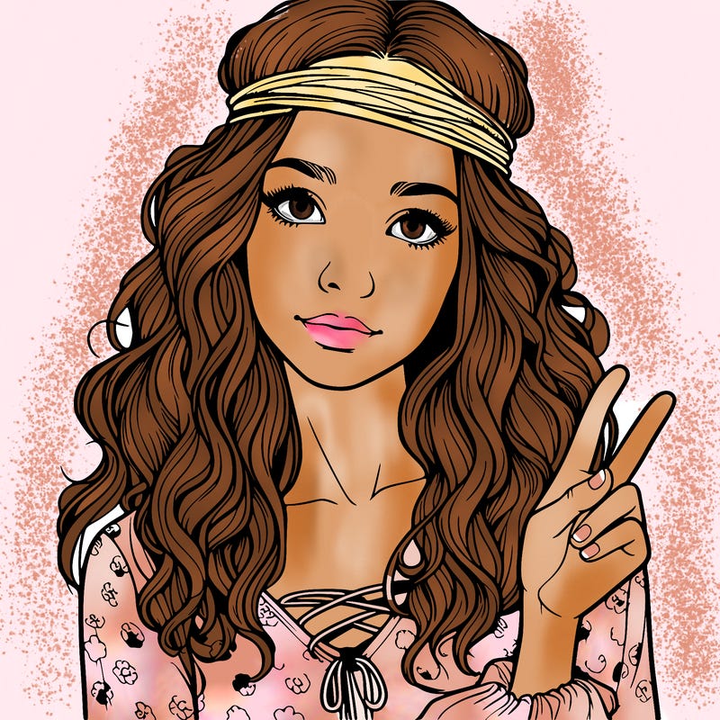 realistc girl 70s hippie