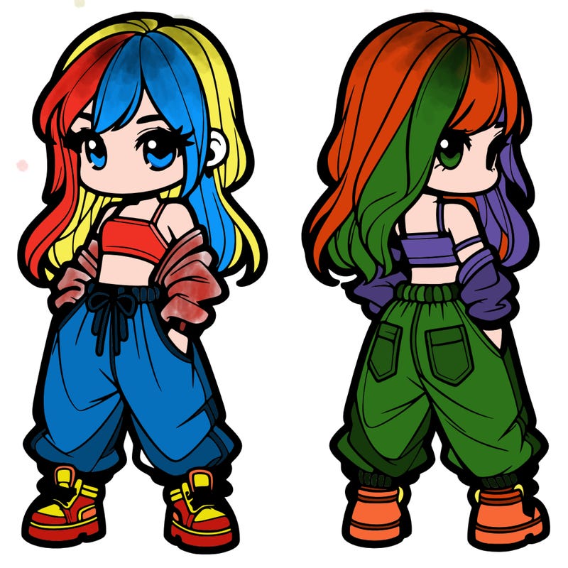 girl in crop top and baggy pants