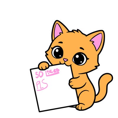 a small cat with a blank sheet of paper in its hand. the cat is sooooooo cute!