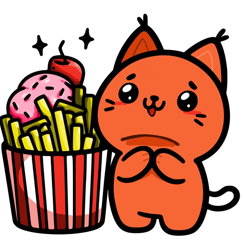 cute food cat