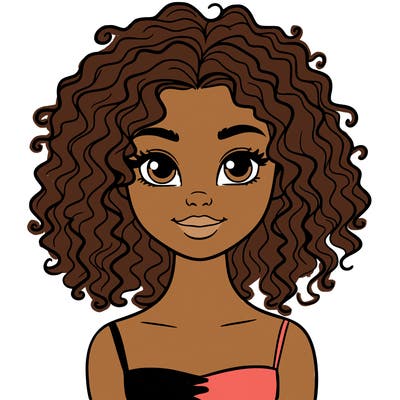 woman with curly hair