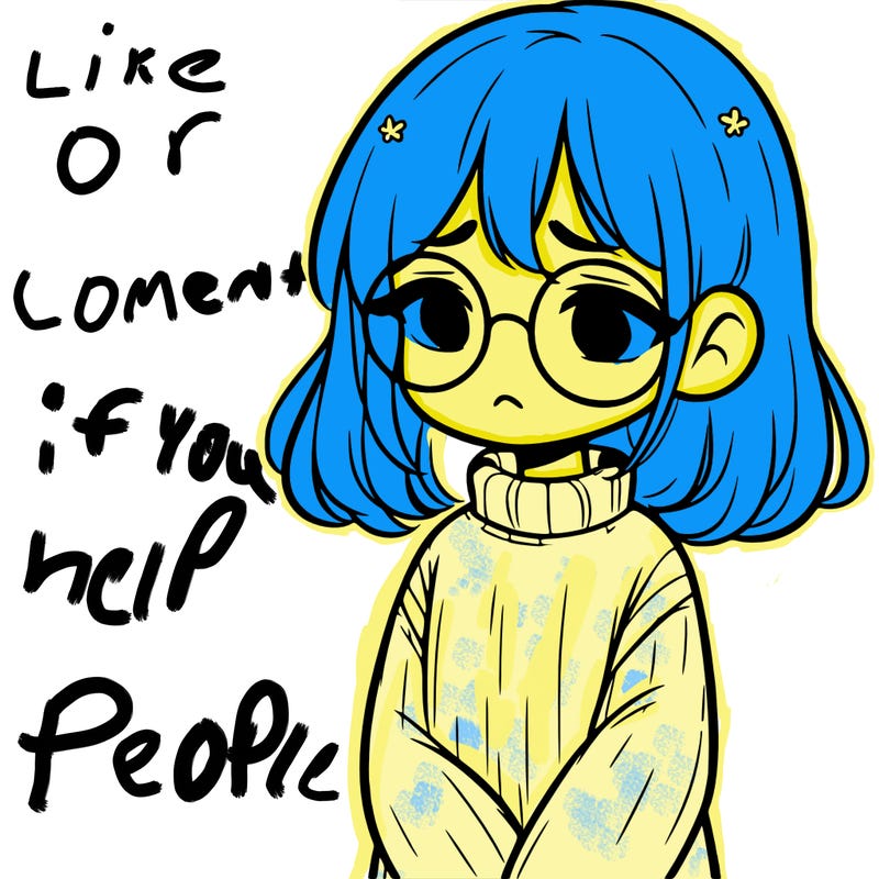 sad girl with glasses in a sweater