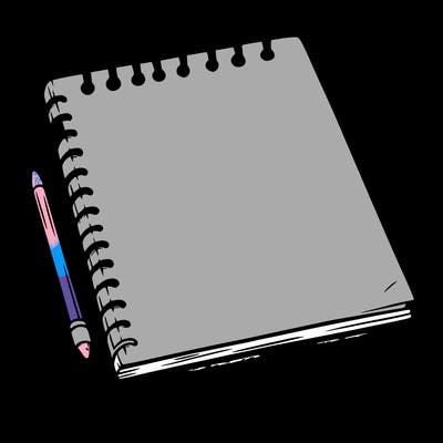 a blank sketch pad