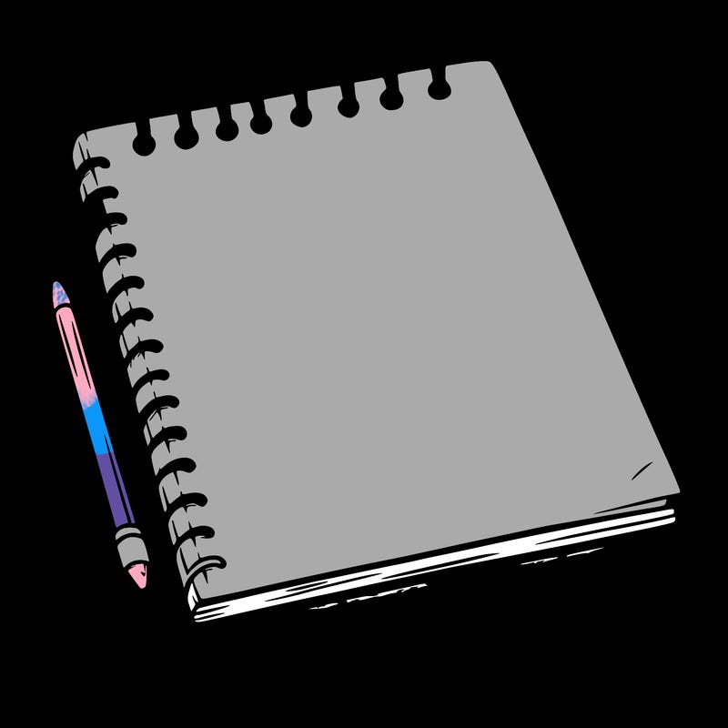 a blank sketch pad