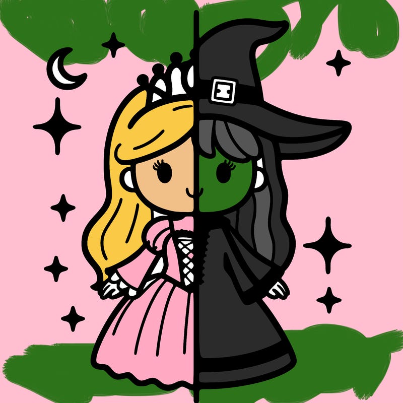 split princess and witch
