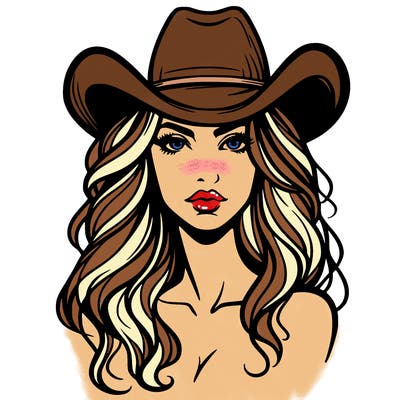 woman with cowboy hat