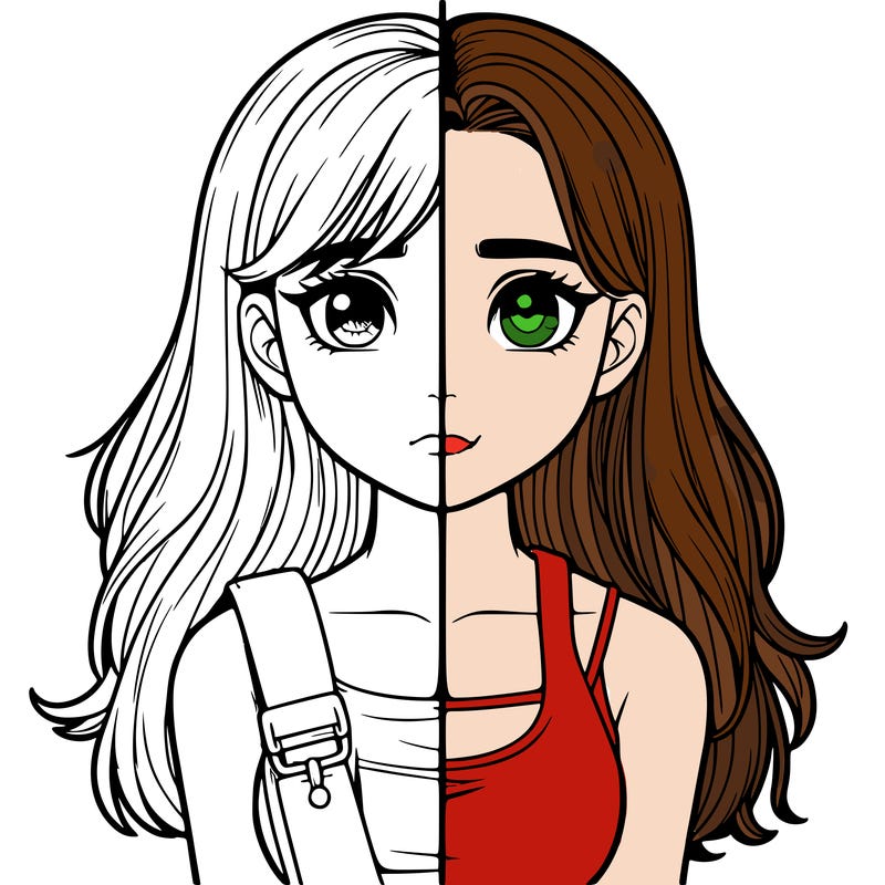 realistic girl split